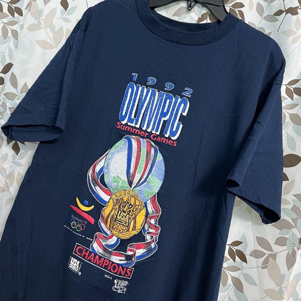 Vintage 1992 Olympic Summer Games Champions Team T-Shirt Champs Size M